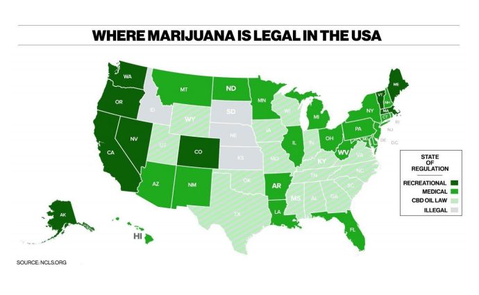 Map of cannabis