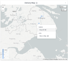 Delivery Map City Example - Free Analytics