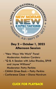 A poster for the new norms new expectations conference.